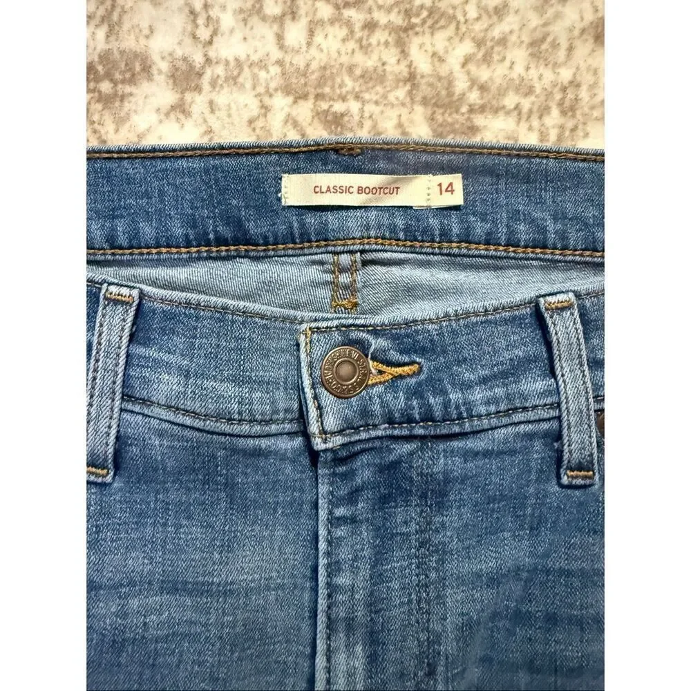 Levi's Women's Zip Fly Mid-rise Classic Bootcut Denim Jeans Blue Size 14